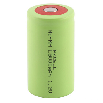 Taille rechargeable de la batterie Nimh de capacité élevée D 1.2v 8000mah